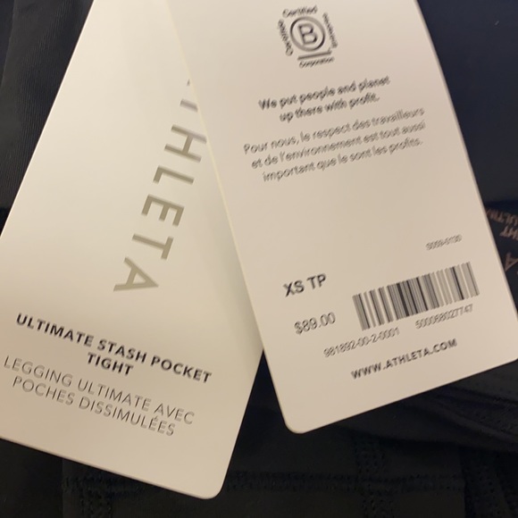 Athleta Ultimate Stash Pocket Tight // Black #981892 - Picture 9 of 10